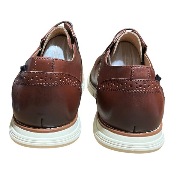 BRUNO MARC NEW YORK Shoes Mens 13 Purpose Brown Leather Oxford Dress - Picture 11 of 13